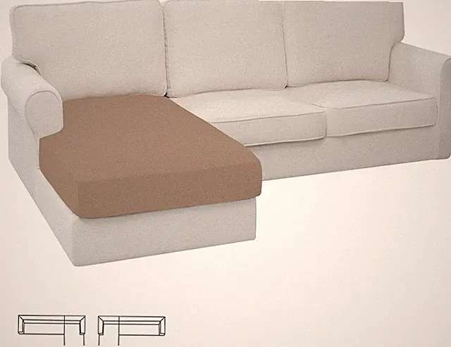 Stretch Sectional Couch Covers 1 Piece Chaise Lounge Slipcover L Shape Separate