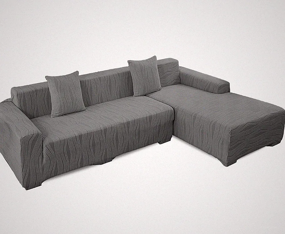 Stretch Sectional Couch Covers 2pcs Sofa Covers for L Shape Dark Grey - NEW!