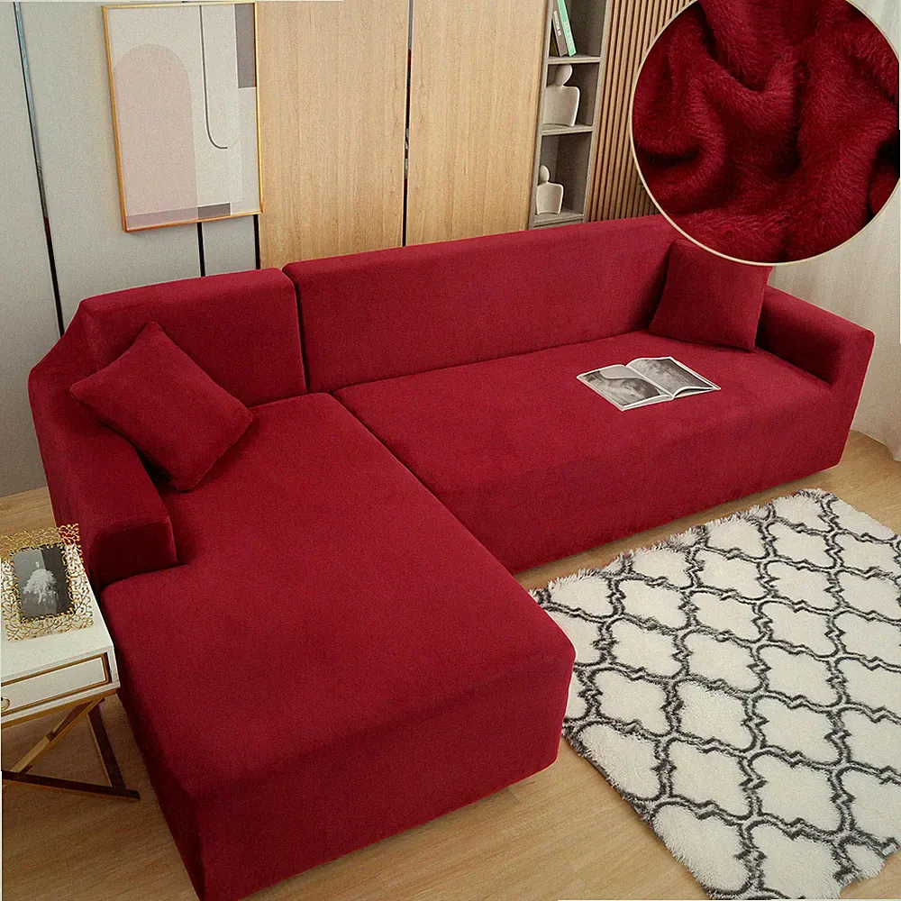 Couch Cover L Shape Sectional Couch Covers 2Pcs 3 Seater + 3 Seater Sofa Covers