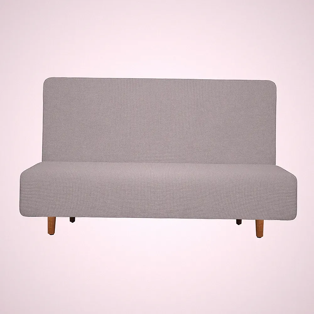 Stretch Sofa Bed Cover Couch Slipcover Fit Length 61"-73" Silver Gray