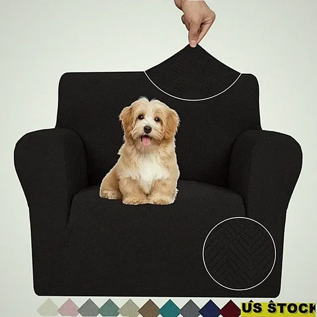 Stretch Sofa Cover Anti-Slip Washable Protector Jacquard Fabric Full Protection