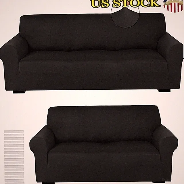 Stretch Sofa Loveseat Recliner Slipcover Non Slip 2pc Set Machine Washable New