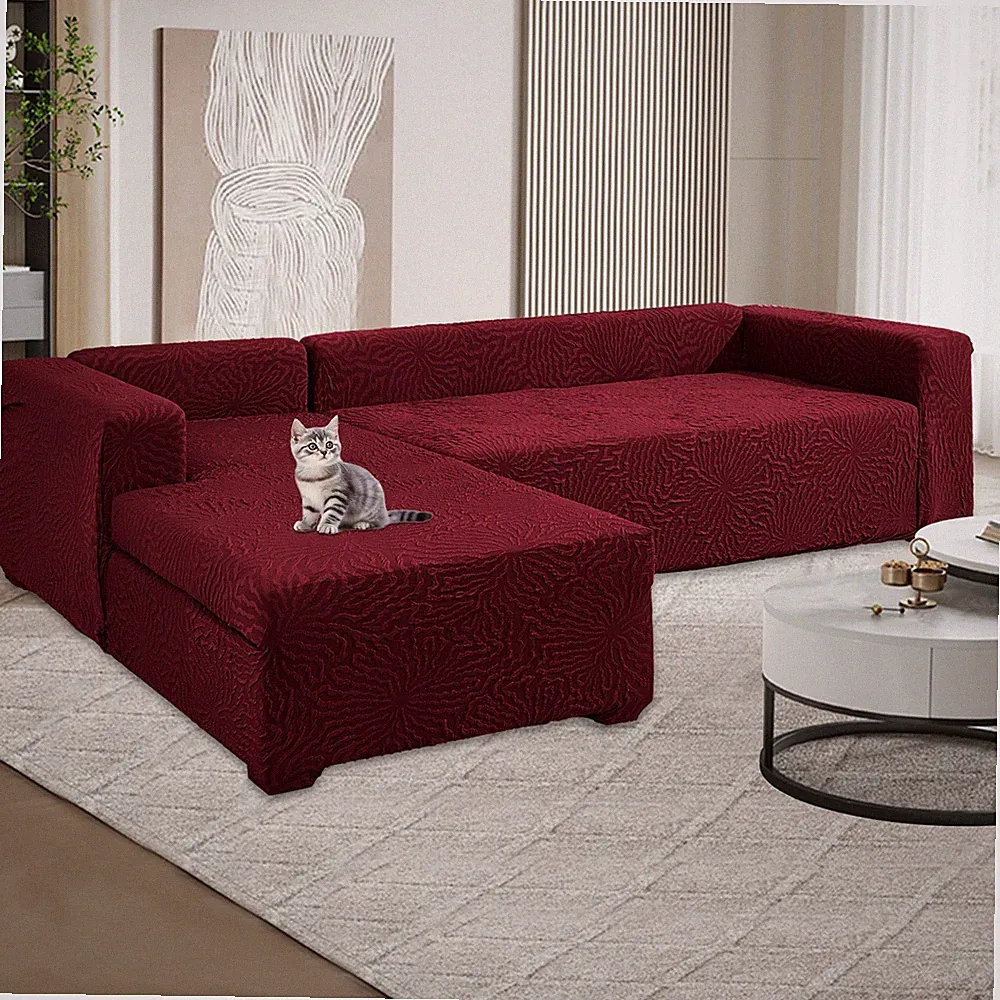Stretch Thick Sectional Couch Covers L Shape Sofa Covers for 3 Seater + 4 Seater