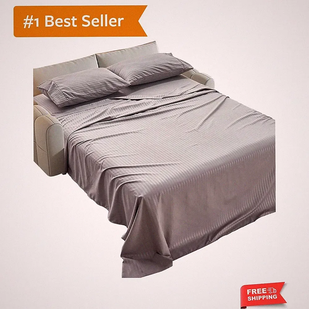 Striped Sofa Bed Sheets Queen for Sleeper Sofa Bed 60x74 Grey