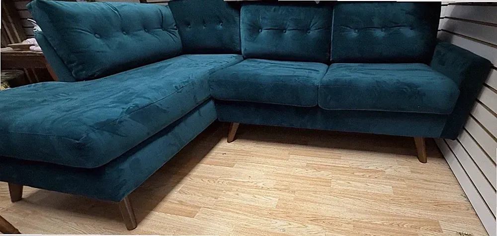 STUNNING Joybird Sectional Couch – Blue Velvet