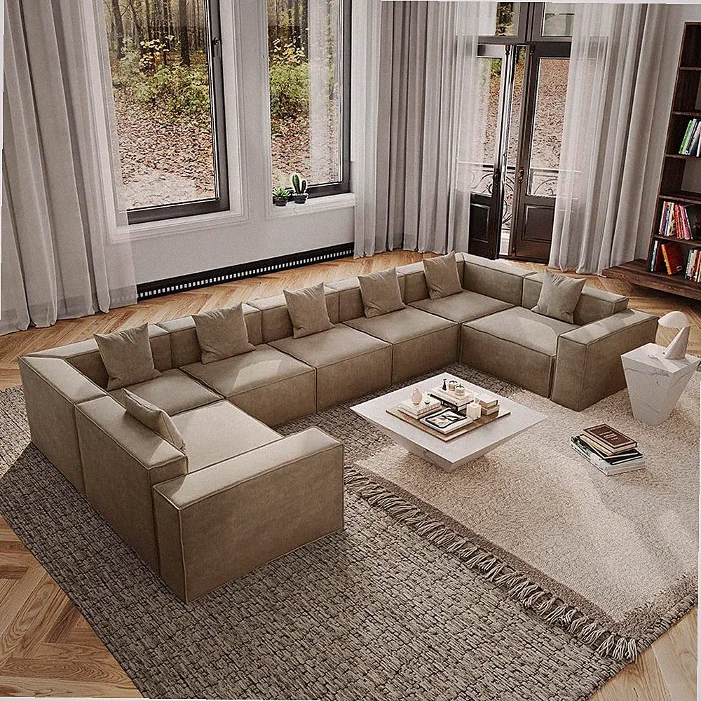 STUNNING LUXURIOUS 5 SET VELVET 171" Modular Large Sectional Sofa
