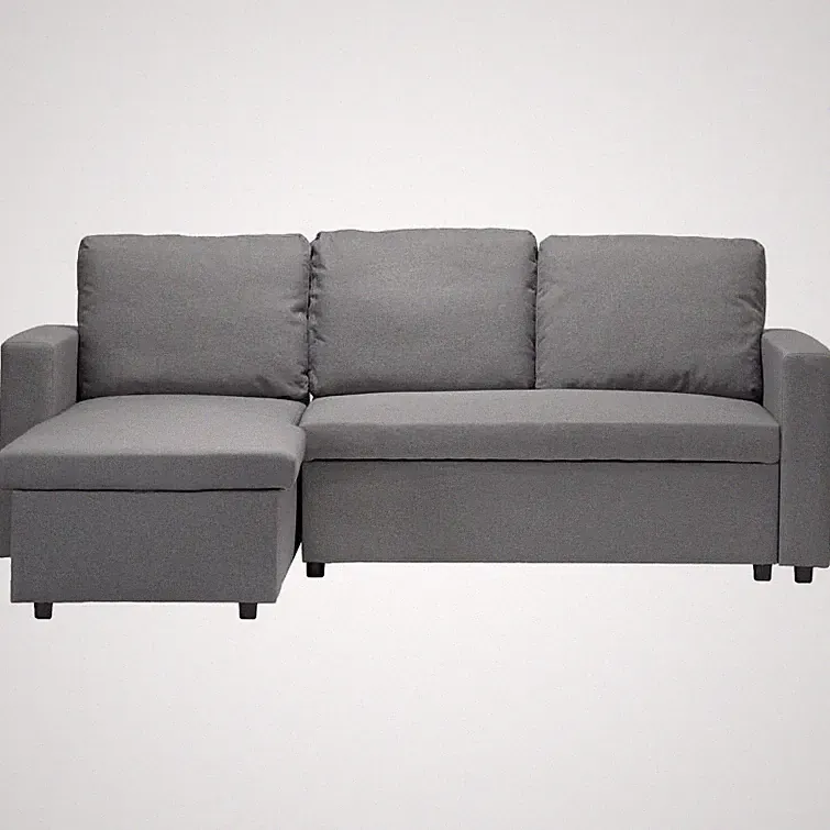 Sturdy and Durable Upholstery Sleeper Sectional Sofa with Storage Tossing Cushio