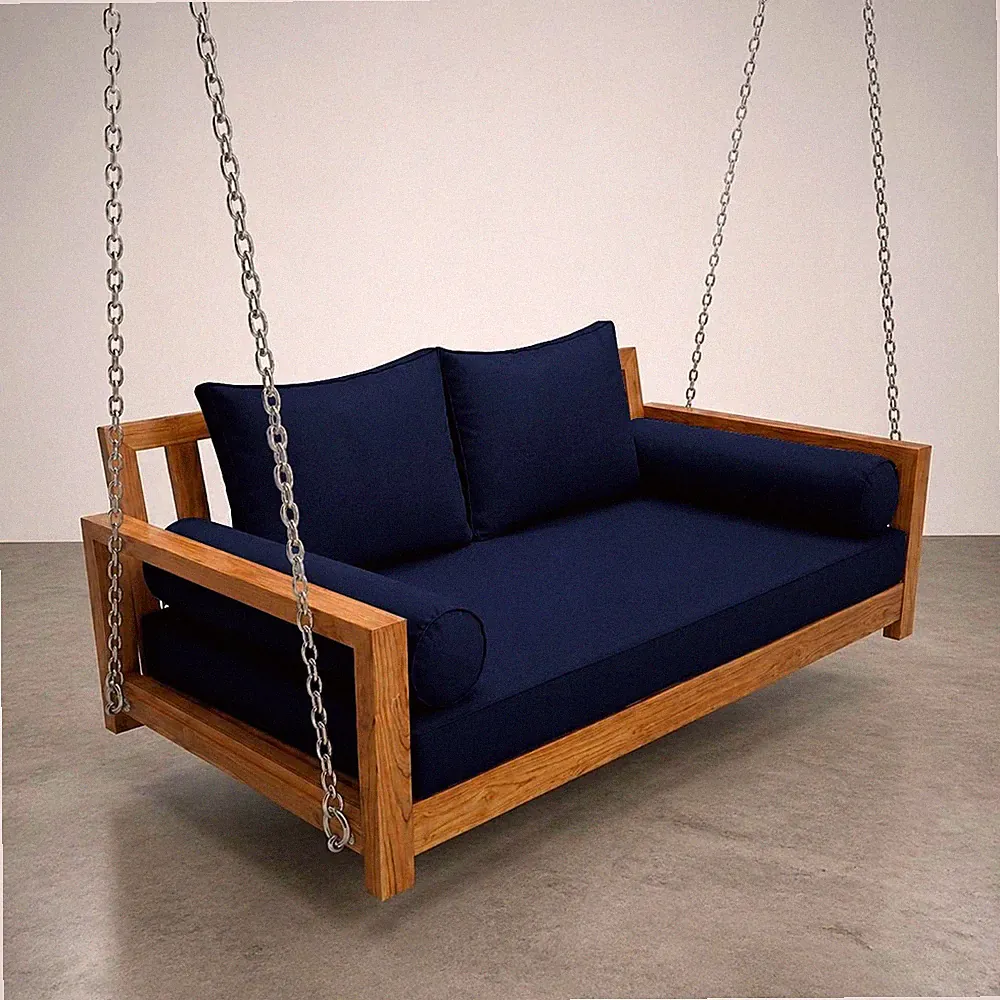Style-1 Twin Teak Wood Outdoor Day Bed Swing or Floor Stand Sofa Lounge