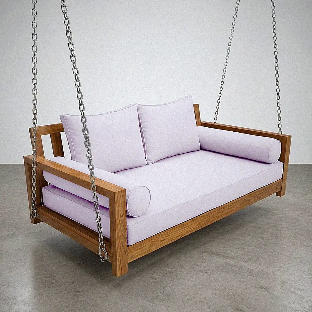 Style-1 Twin Teak Wood Outdoor Day Bed Swing or Floor Stand Sofa Lounge