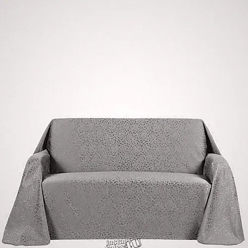 Style Master Rosanna Furniture Throw Slipcover - Extra Long Sofa Chrome