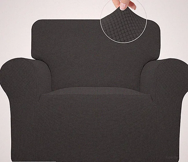 Stylish Anti-Slip Spandex Chair Cover in Dark Gray - Protect & Enhance Your Home