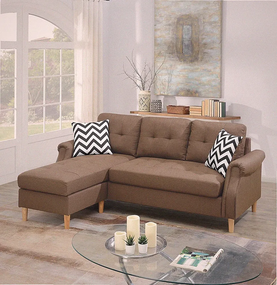 Stylish Black Faux Leather Sectional Sofa for Modern Living Rooms
