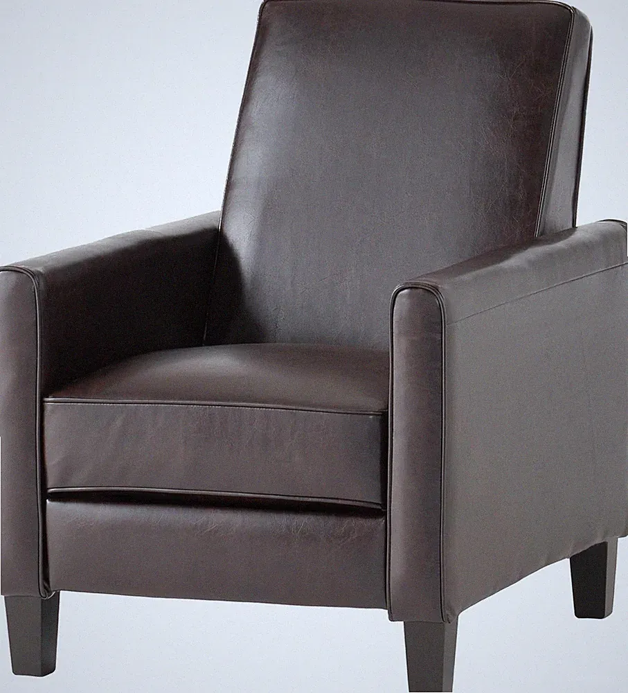 Stylish Brown Lucas Leather Recliner Club Chair for Ultimate Comfort