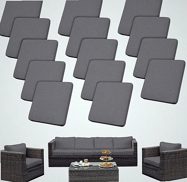 Stylish Grey 14PCS Cushion Covers - Versatile Slipcovers for All Outdoor Spaces