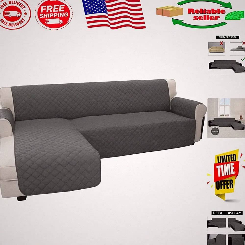 Stylish Stain-Resistant Sofa Cover for Dogs - Tailored Fit for Sectional Sofas