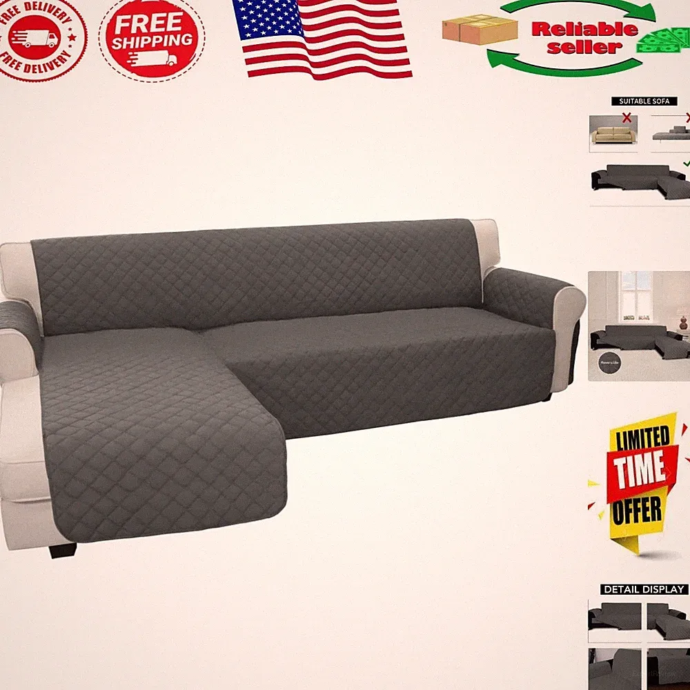 Stylish Stain-Resistant Sofa Cover for Dogs - Tailored Fit for Sectional Sofas