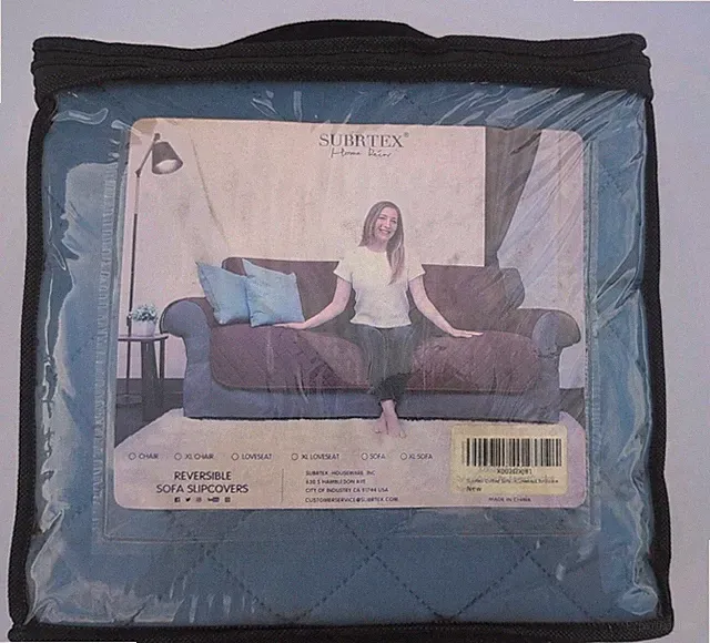 Subrtex Loveseat Quilted Cover Reversible Sofa Slipcover