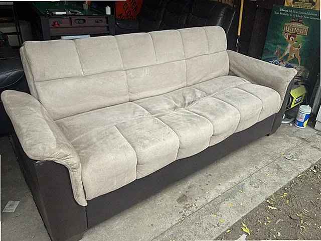 Suede Couch/Futon (Free Delivery)