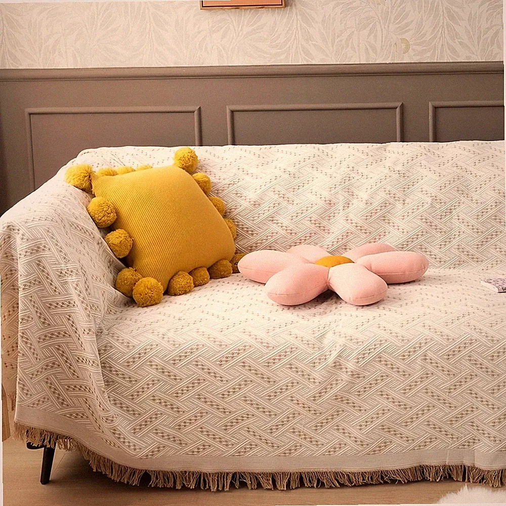 sufacto Couch Covers 91"x134" Interwoven Khaki