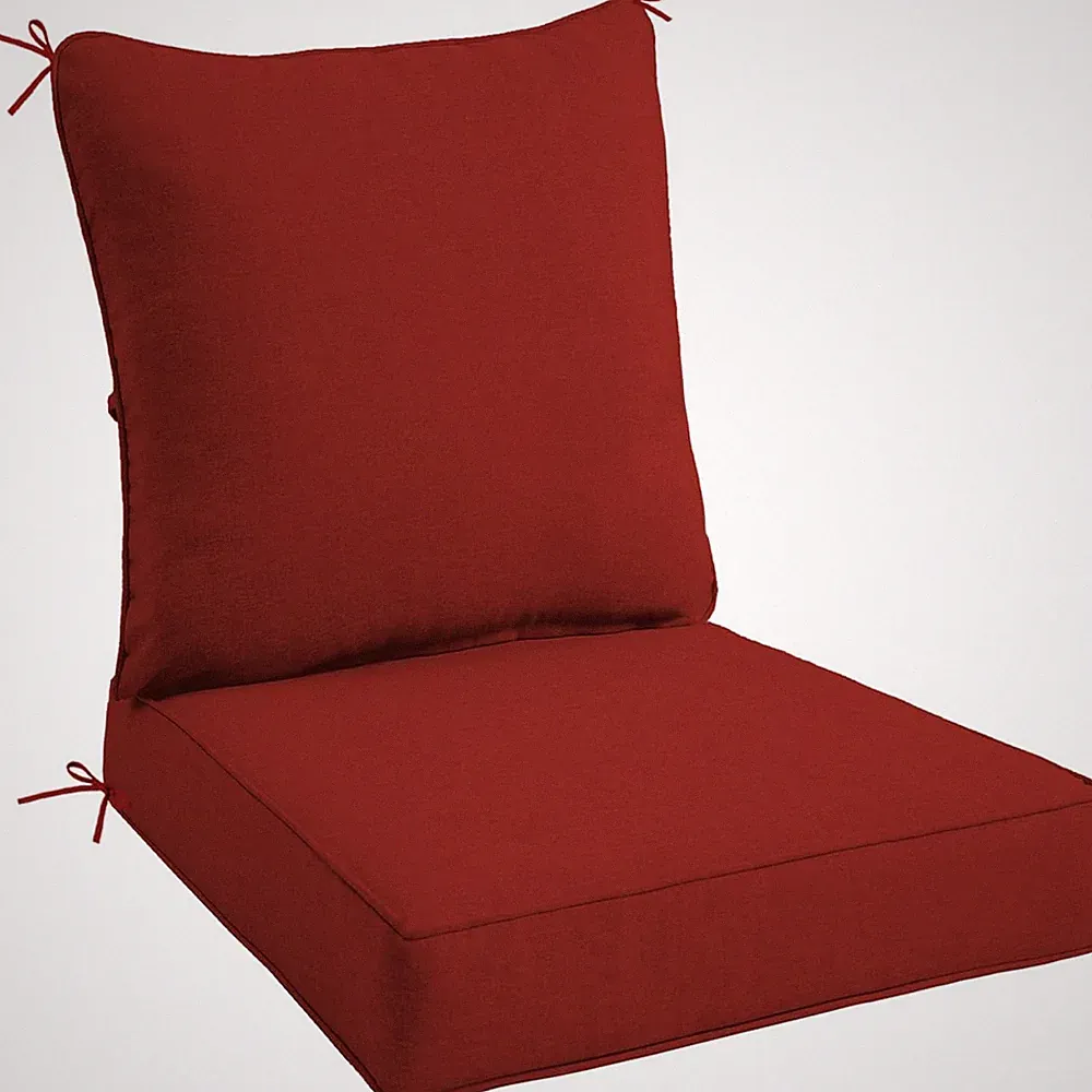 Sundale Outdoor Olefin Deep Seat Cushion Red 23 x 26 x 4 Inches
