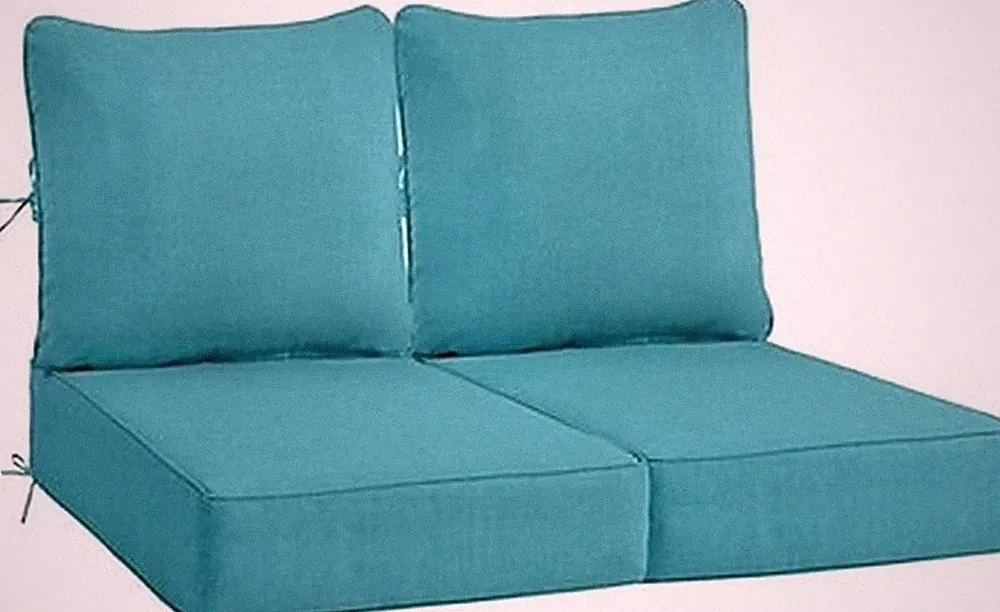 Sundale Outdoor Olefin Deep Seat Cushion Set Teal 24x24x6 Water Resistant #R042
