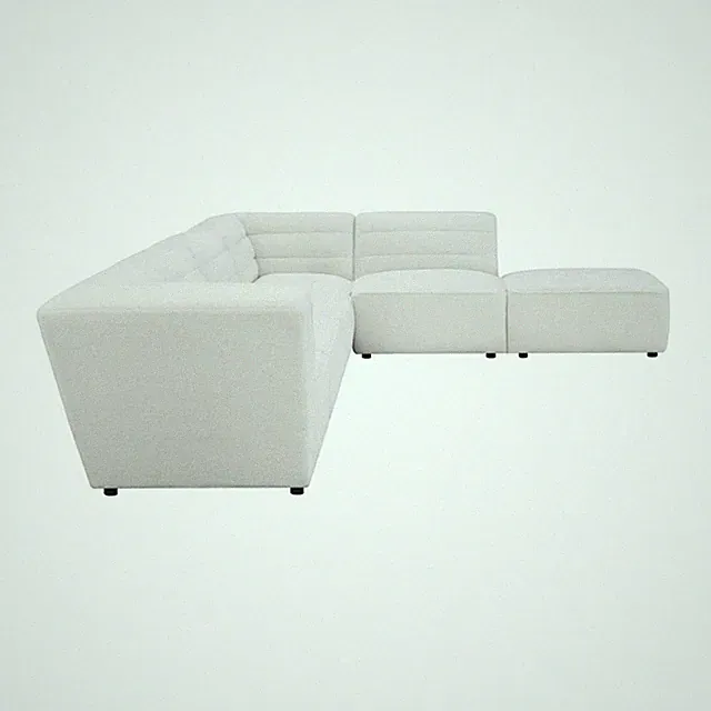 Sunny 6-piece Upholstered Modular Sectional Sofa Natural