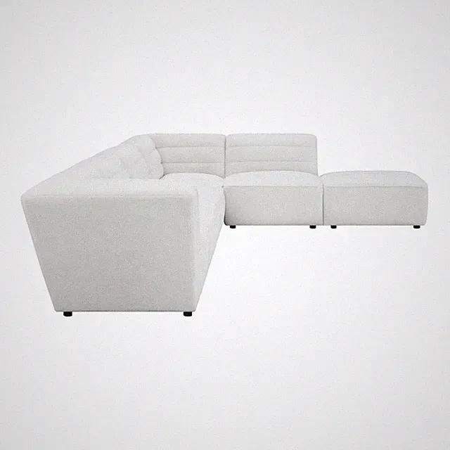 Sunny 6-piece Upholstered Modular Sectional Sofa Natural