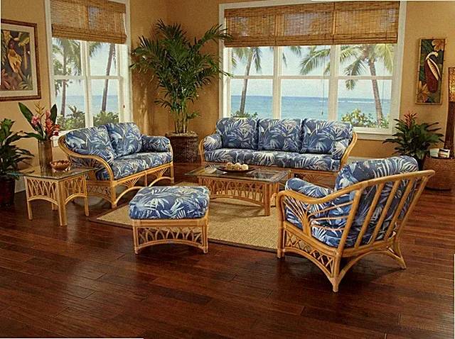 Sunrise Rattan Indoor Living Room Furniture 6 Piece Sofa Set (#1690H-RI)