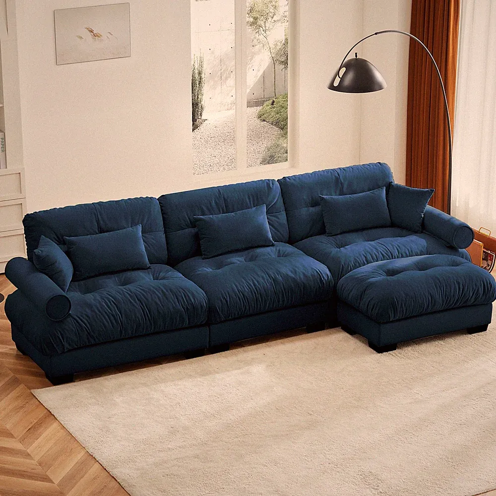 Super Comfort Oversized Modular Velvet Sectional Sofa Couch with Movable Ot