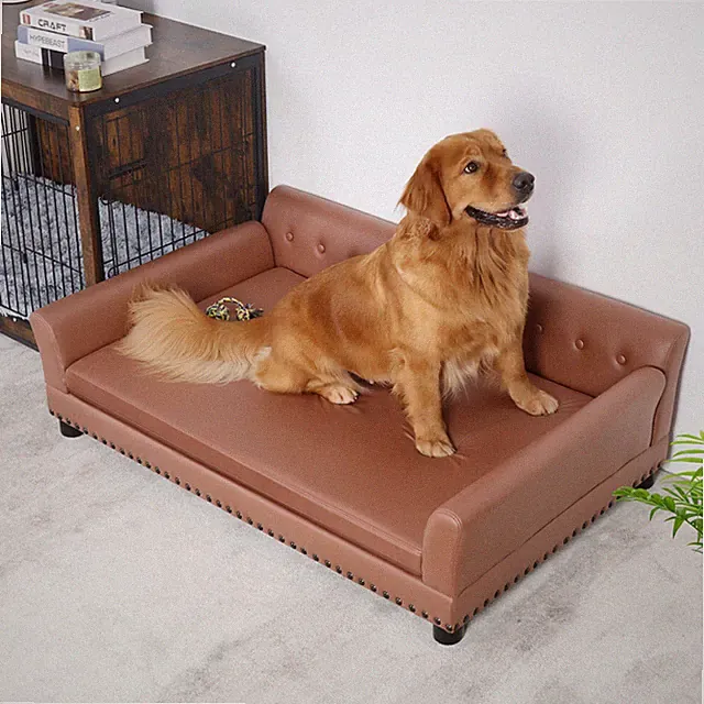 Super Deluxe Pet Sofa Bed Large Orthopedic Dog Lounge Couch Anti-Chew Surface