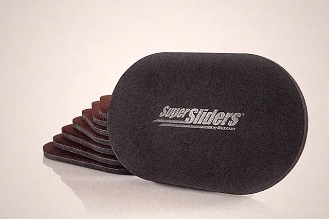 Super Sliders 5-3/4" x 9-1/2" XL Oval Reusable Felt Furniture Sliders for Har...