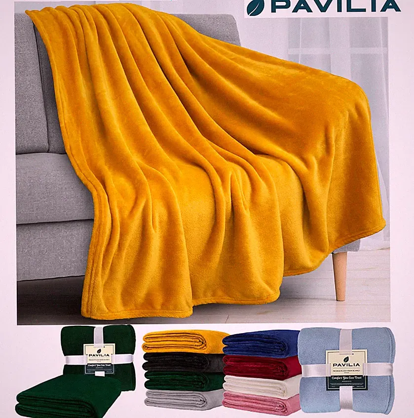 Super Soft Lightweight Fleece Warm Throw Blanket for Couch Sofa Bed Microfiber