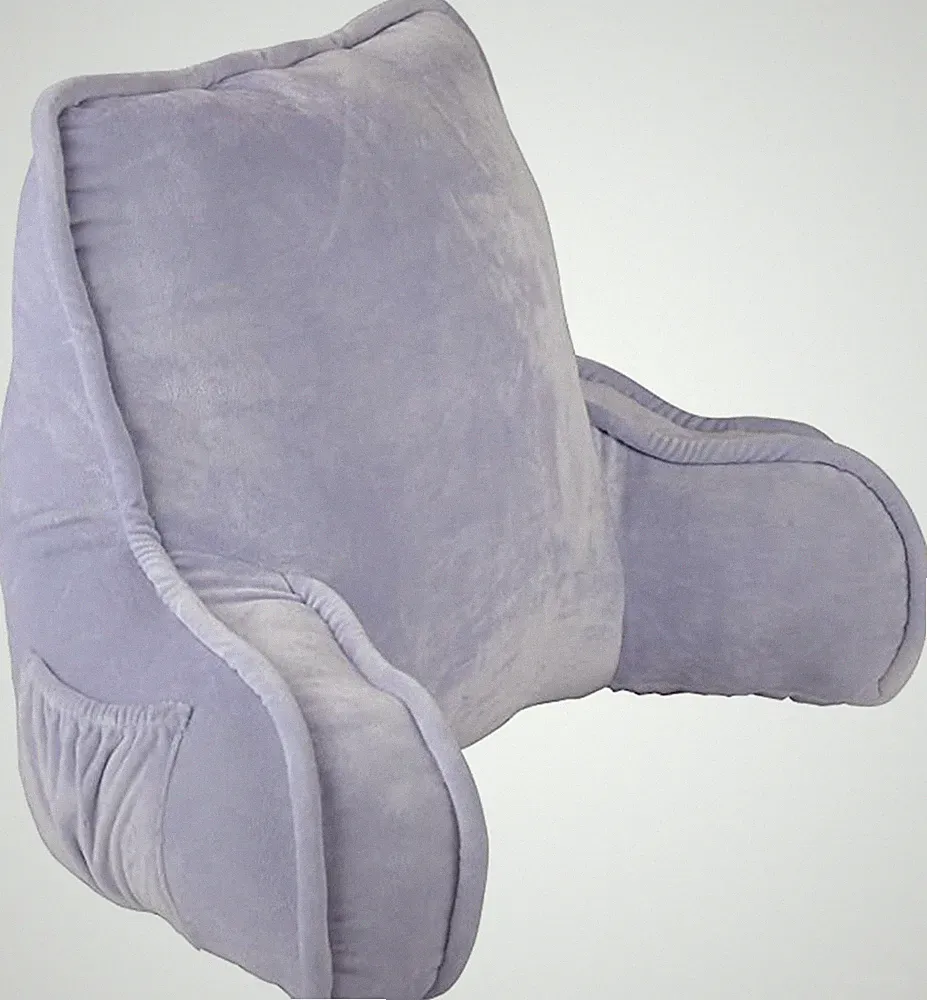 Super Soft Reading Pillow with Arms–Cozy Plush Backrest for Bed Couch Dorm Gifts