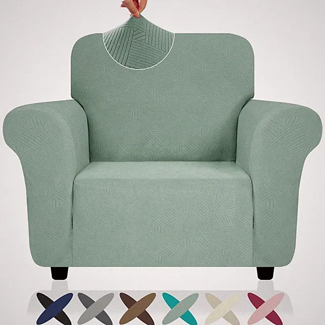 Super Stretch Chair Slipcover (30"-47"), New Striped Sofa Chair Covers for Li...