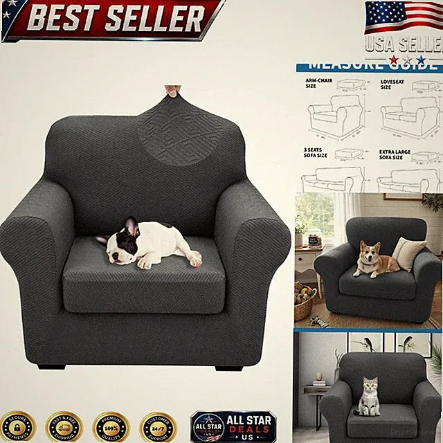Super Stretch Jacquard Armchair Covers - Protect & Transform Your Living Room