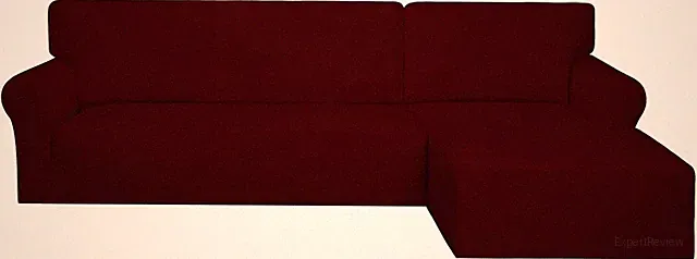 Super Stretch Sectional Couch Covers - 2 Pcs Non Slip Sofa Covers with Elastic B