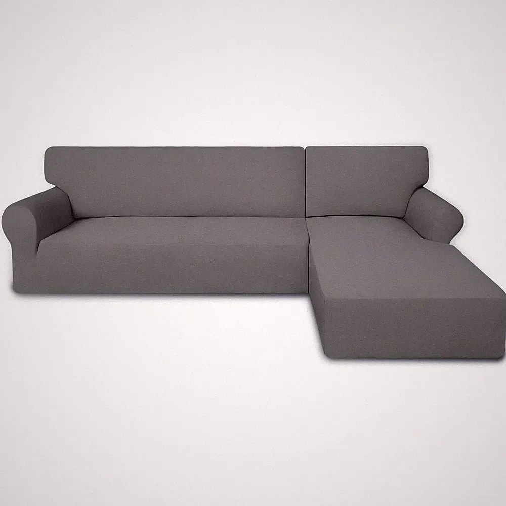 Super Stretch Sectional Couch Covers - 2 pcs Spandex Non Slip Sofa Covers with E