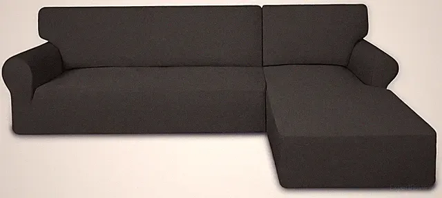 Super Stretch Sectional Couch Covers 2 Pcs Spandex Non Slip W/ Elastic Bottom L