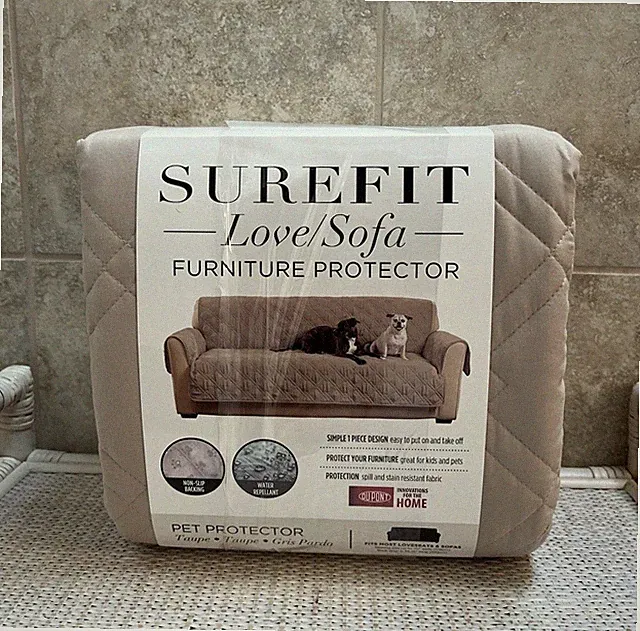 Surefit Home Decor Love/Sofa Furniture Pet Protector Taupe