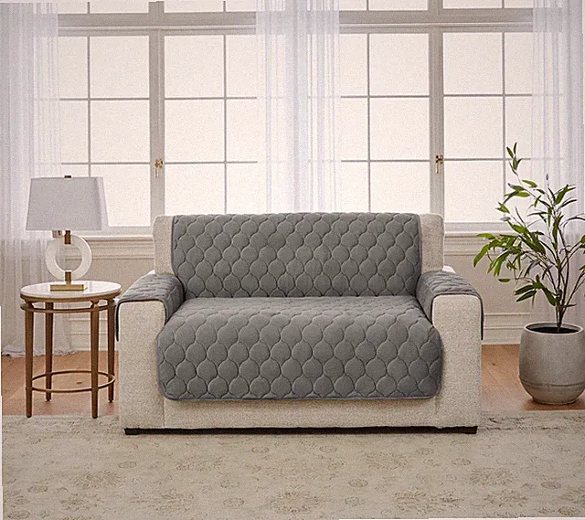 Surefit Miracle Mink Waterproof Furniture Couch Cover 2 Seater GRAY H445129