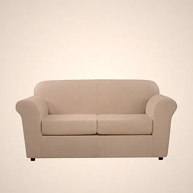 SureFit Ultimate Heavyweight Stretch Leather Slipcover (pebbled Ivory, 2-Seat