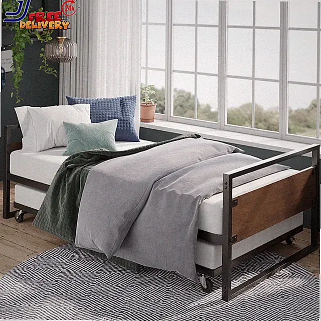 Suzanne 26" Bamboo and Metal Indoor Daybed with Trundle Twin FREE SHIPPING