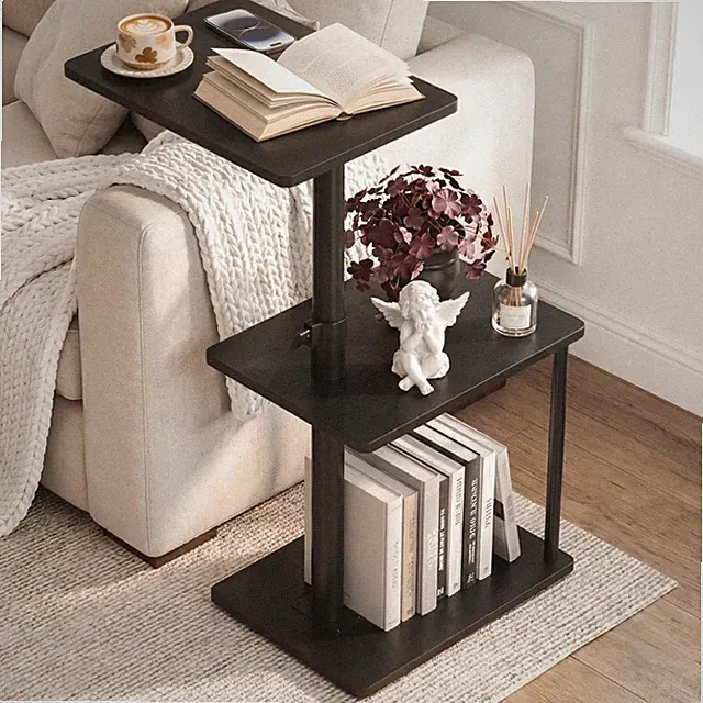 Swivel Side Table for Couch Arm, Adjustable C End Table for Recliner or Bed,...