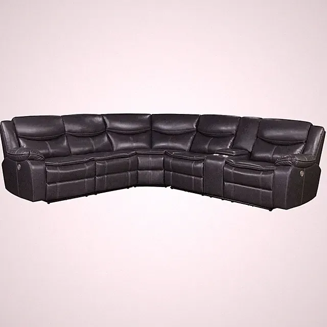 Sycamore Upholstered Power Reclining Sectional Sofa Grey