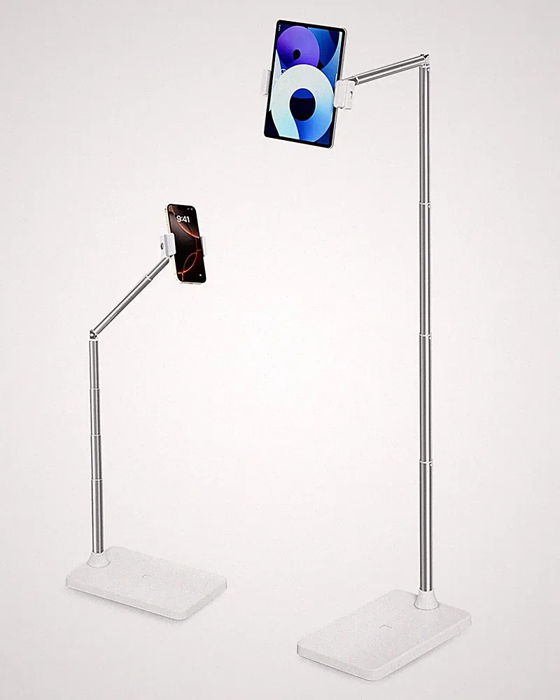 Tablet Floor Stand, Adjustable Ipad Holder for Bed & Sofa - 360° Rotating Long A
