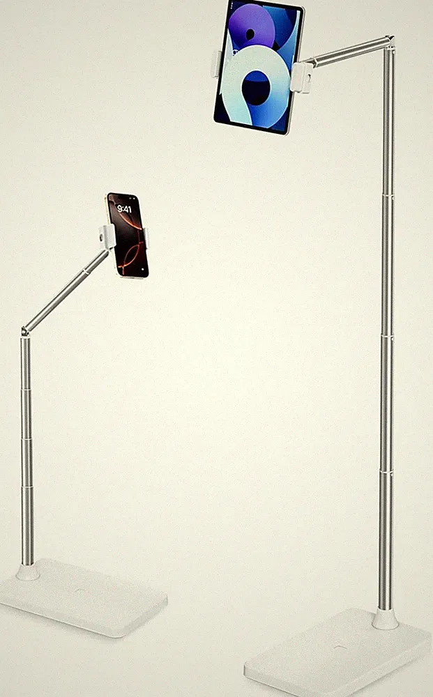 Tablet Floor Stand, Adjustable Ipad Holder for Bed & Sofa - 360° Rotating Long A