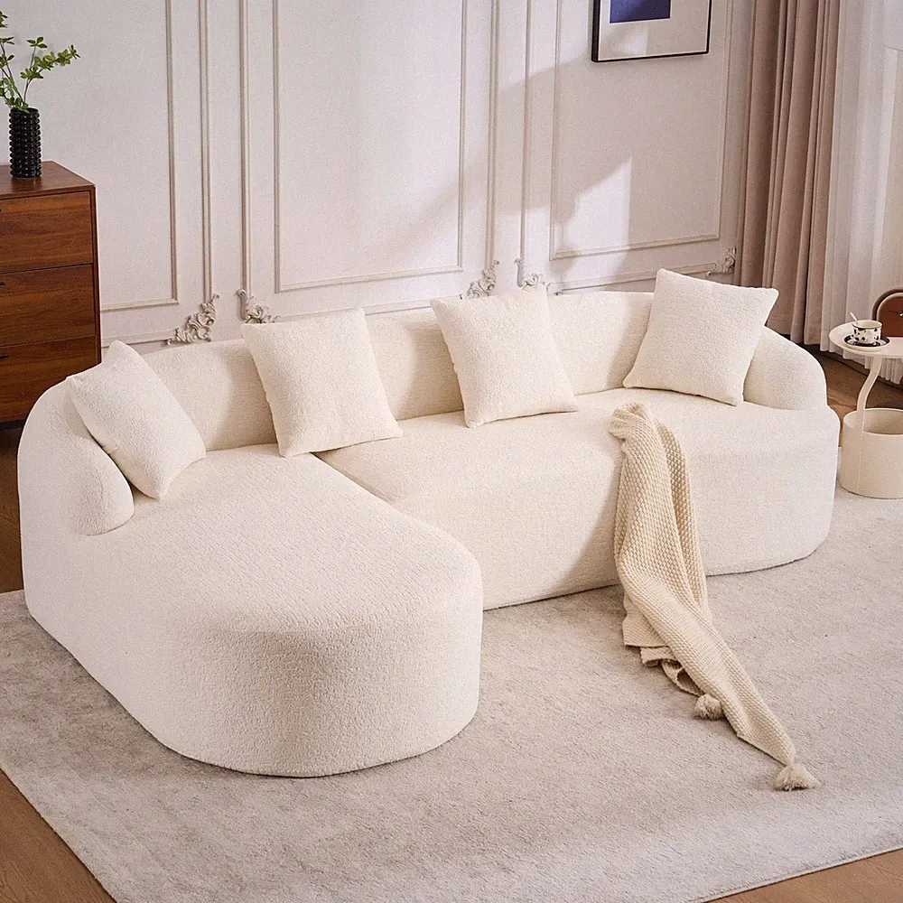 Tacoma 99” L-Shape Sectional Sofa with Curved Chaise