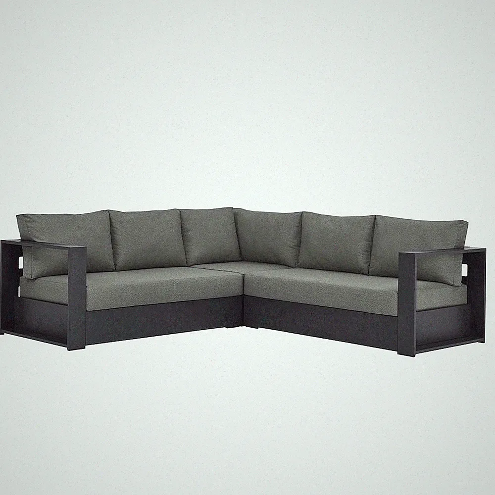 Tahoe 3-Piece Outdoor Patio Powder-Coated Aluminum Sectional Sofa Set