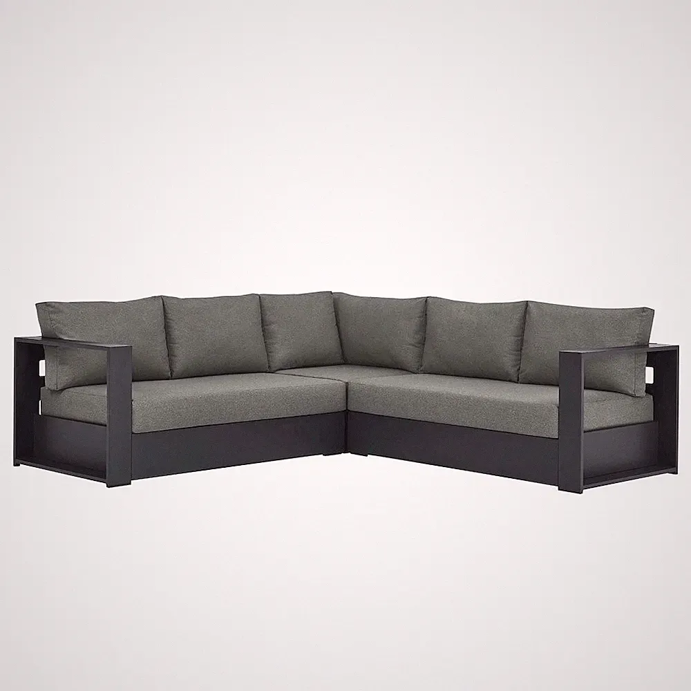 Tahoe 3-Piece Outdoor Patio Powder-Coated Aluminum Sectional Sofa Set