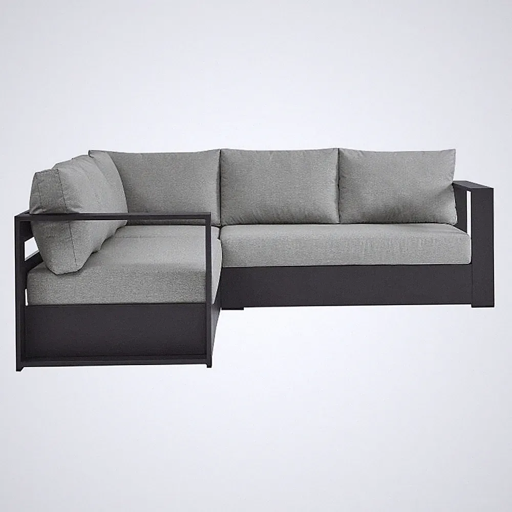 Tahoe 3-Piece Sectional Sofa Set in Gray Gray
